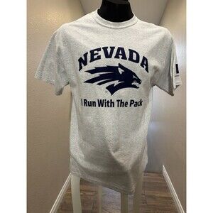 Port & Company UNR Nevada Wolf Pack Gray T-shirt Size L
